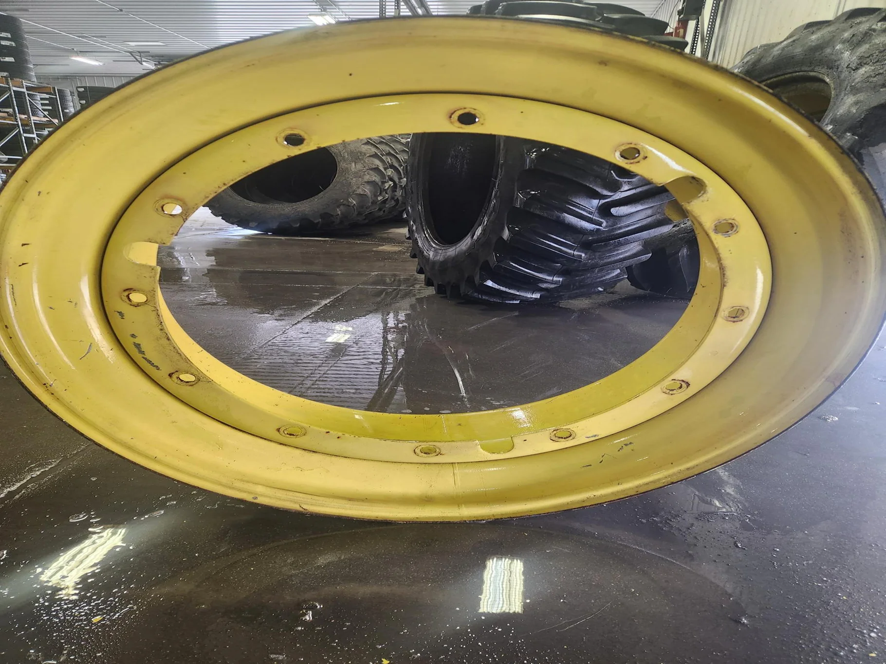 Used 18 X 42 12-32.047-3.19 JD Yellow Wheel image 2
