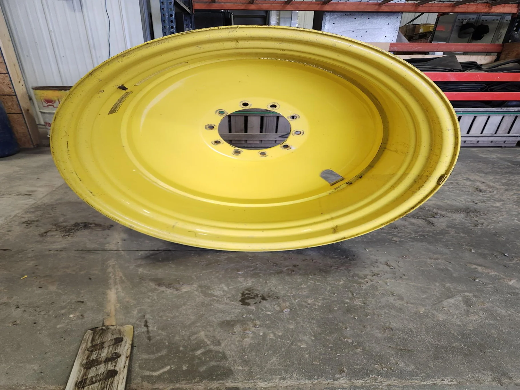 Used 23 x 38 10-13.189-11.070 Outside Dolly Dual Yellow Wheel image 2