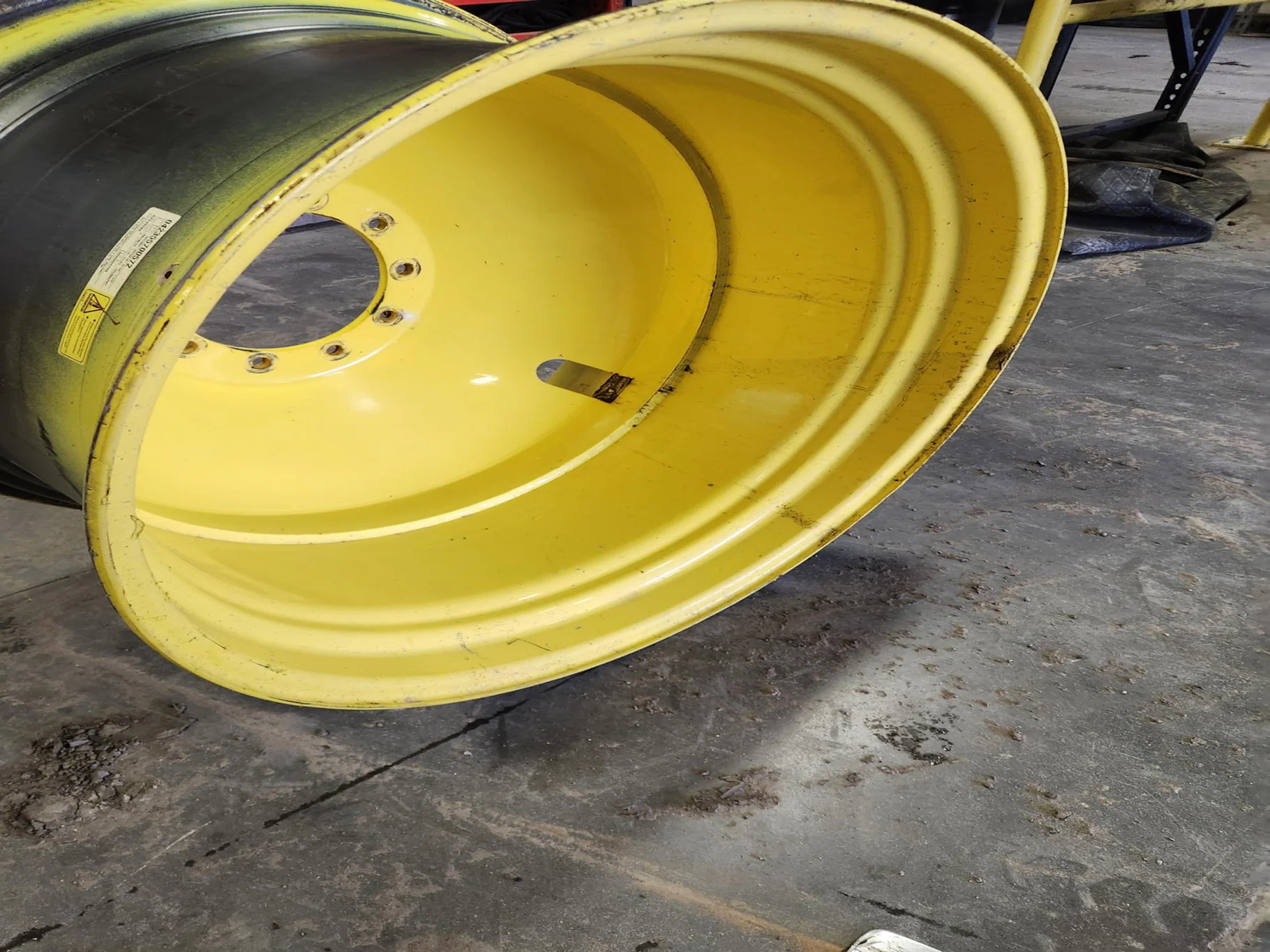 Used 23 x 38 10-13.189-11.070 Outside Dolly Dual Yellow Wheel image 3