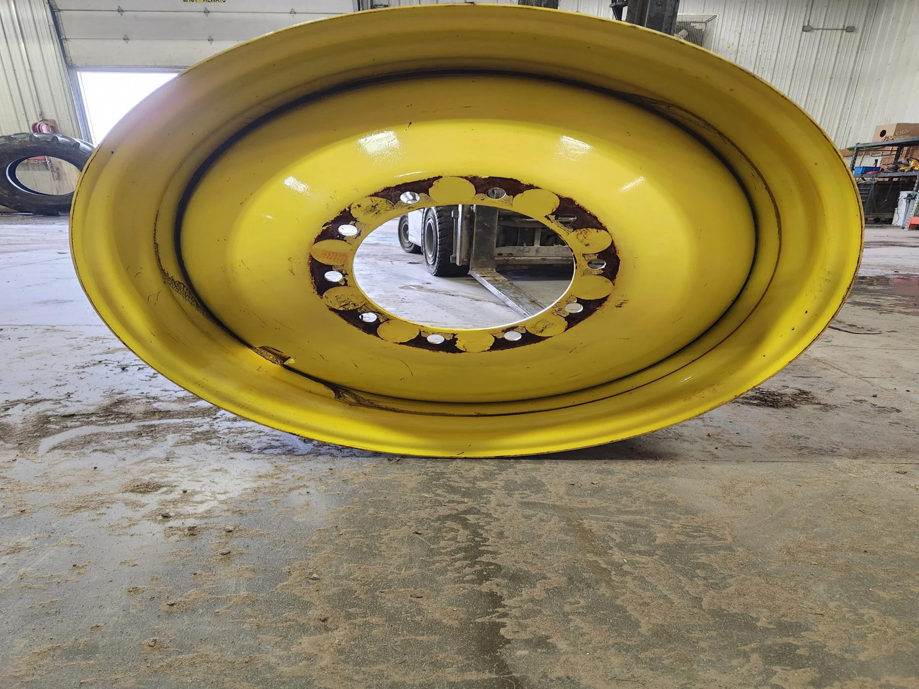 Used 23 x 38 10-13.189-11.070 Outside Dolly Dual Yellow Wheel image 5