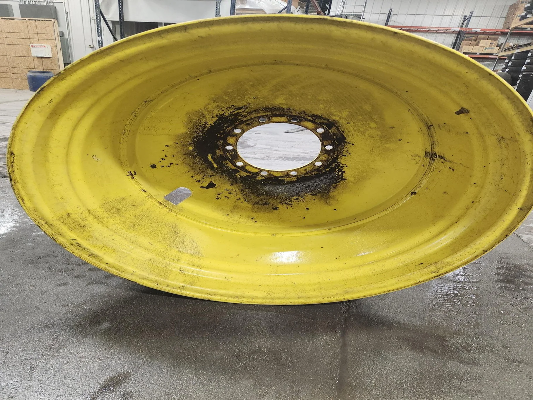 Used 23 x 38 10-13.189-11.070 Yellow Dolly Dual Wheel image 2