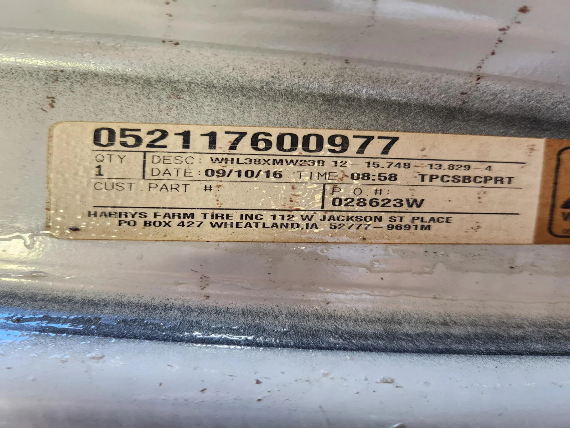 Used 23 x 38 12-15.748-13.829 Agco Silver Wheel