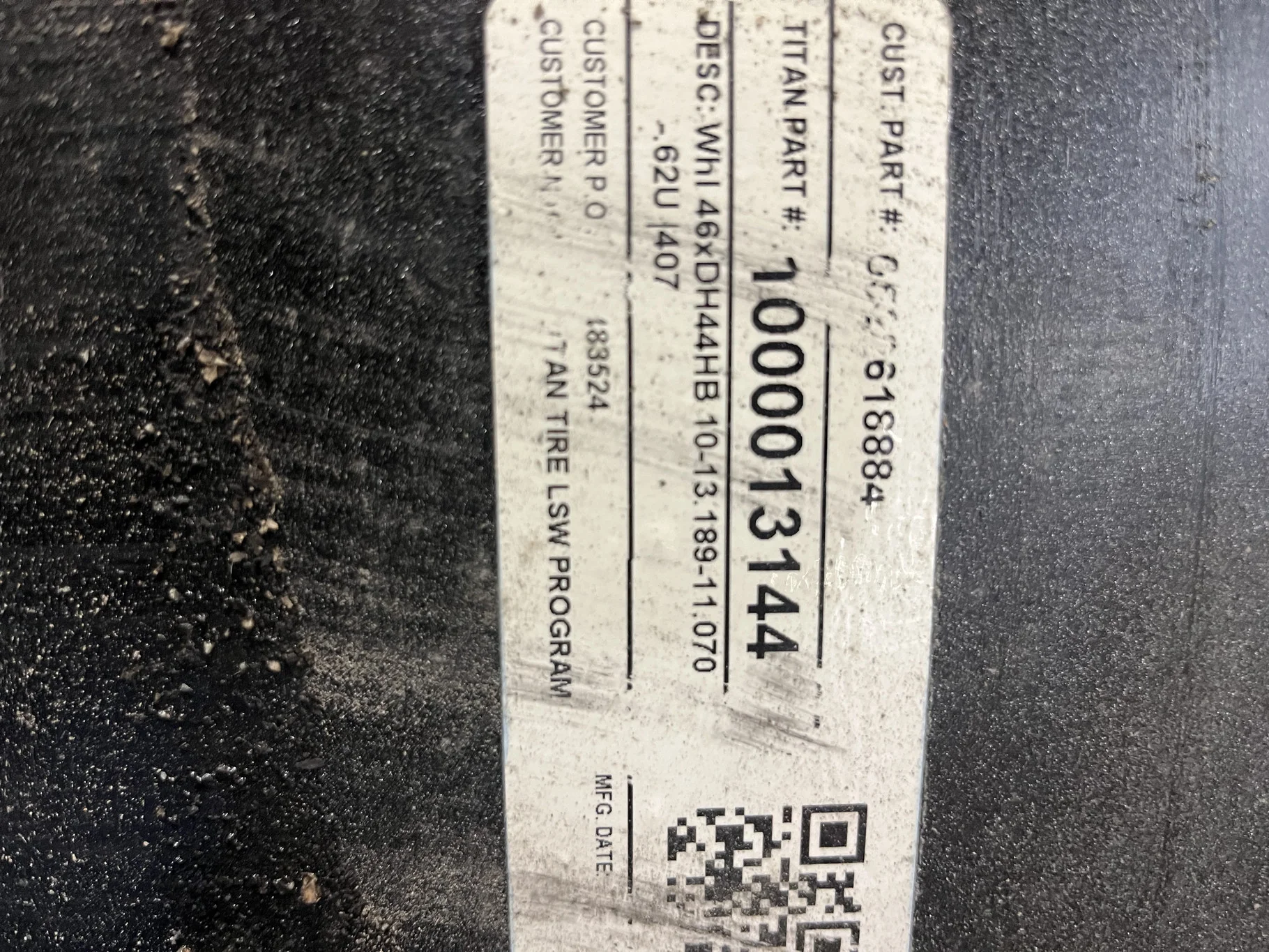 Used 44 X 46 10-13.19-11.07 Silver Wheel