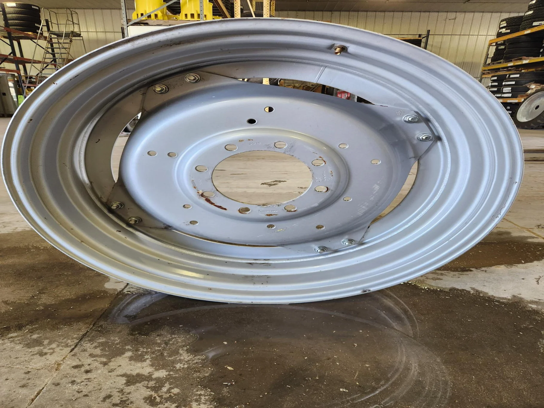 Used 12 X 38 8-10.82-8.78 Case Silver Waffle Wheel image 6