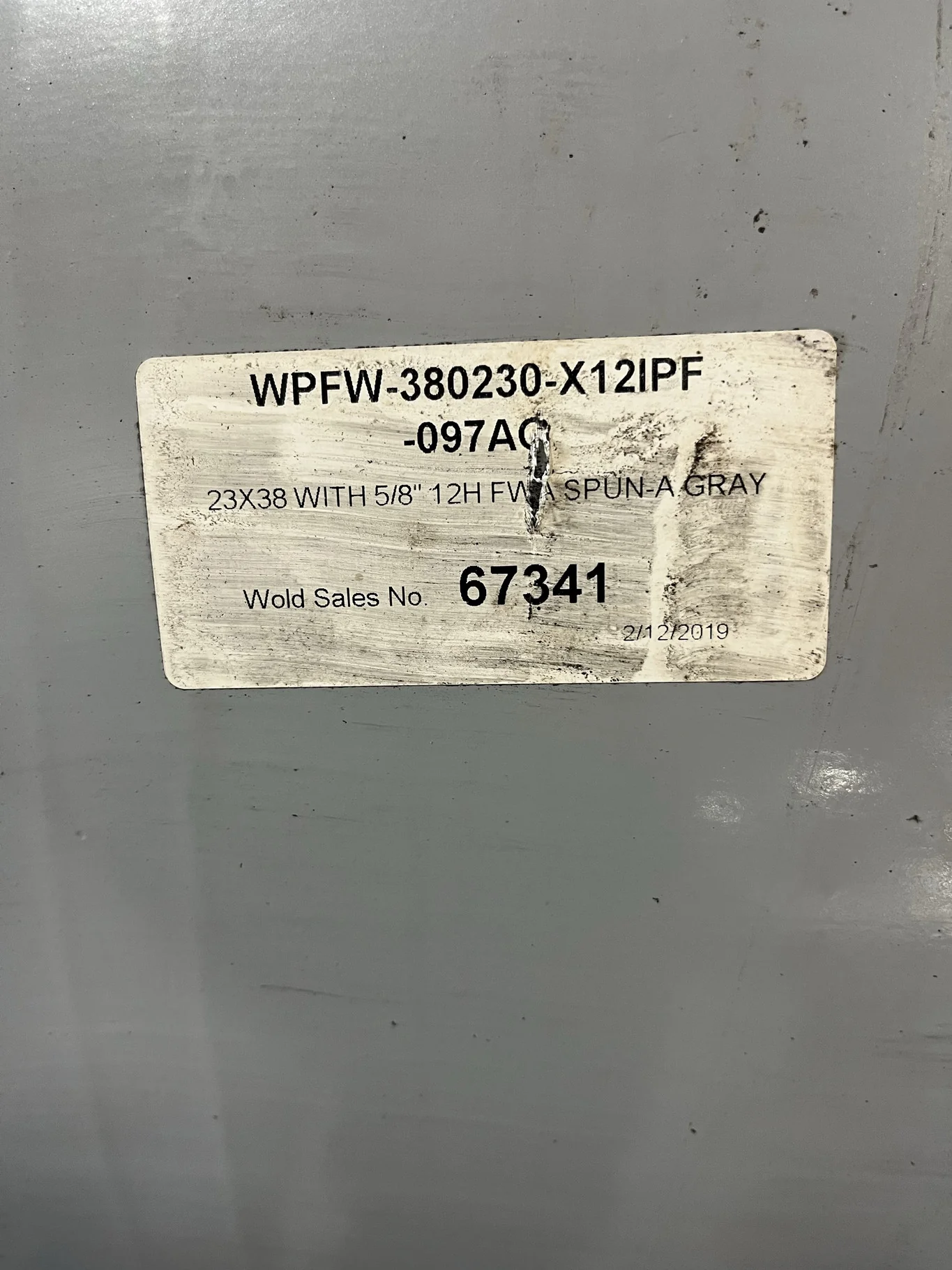 Used 23 x 38 12-16.732-14.62 (9.875BS) Agco Gray Wheel image 3