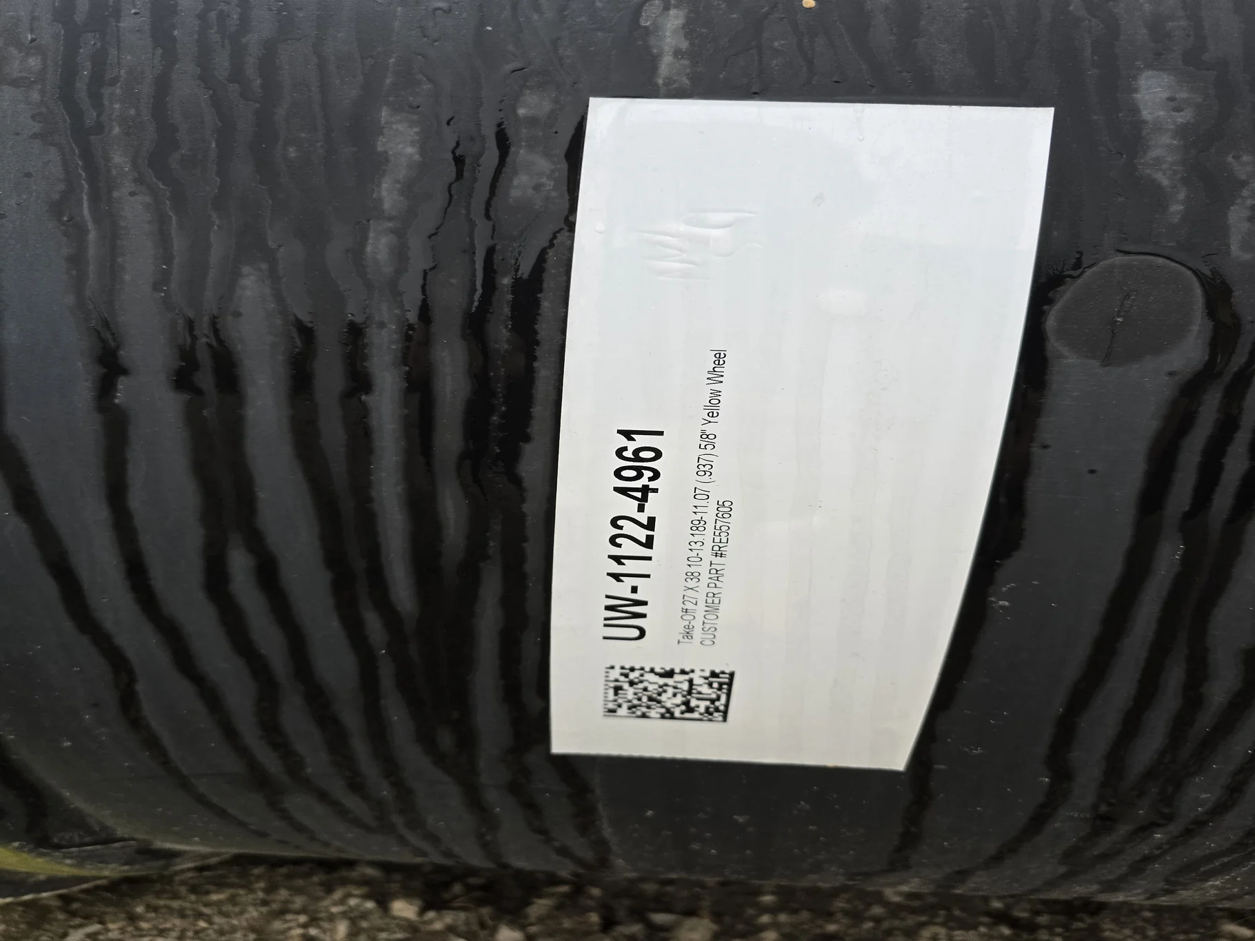 Take-Off 27 X 38 10-13.189-11.07 (.937) 5/8" Yellow Wheel