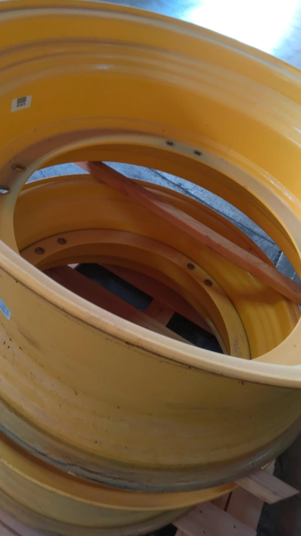 Take-Off 15 X 34 Waffle 3 Bolt Yellow Wheel image 4