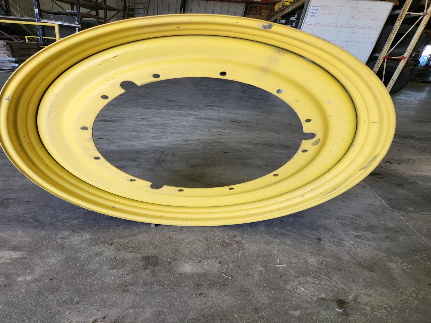 Used 12 x 50 12-32.047-30.079 Rim and Rail Yellow Wheel image 3