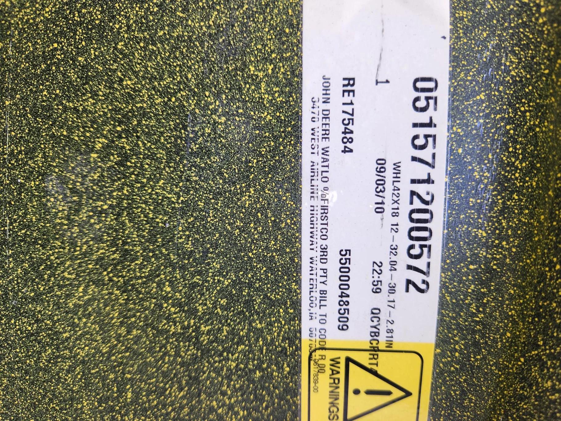 Used 18 x 42 12-32.04-30.17-2.8IN Yellow Wheel