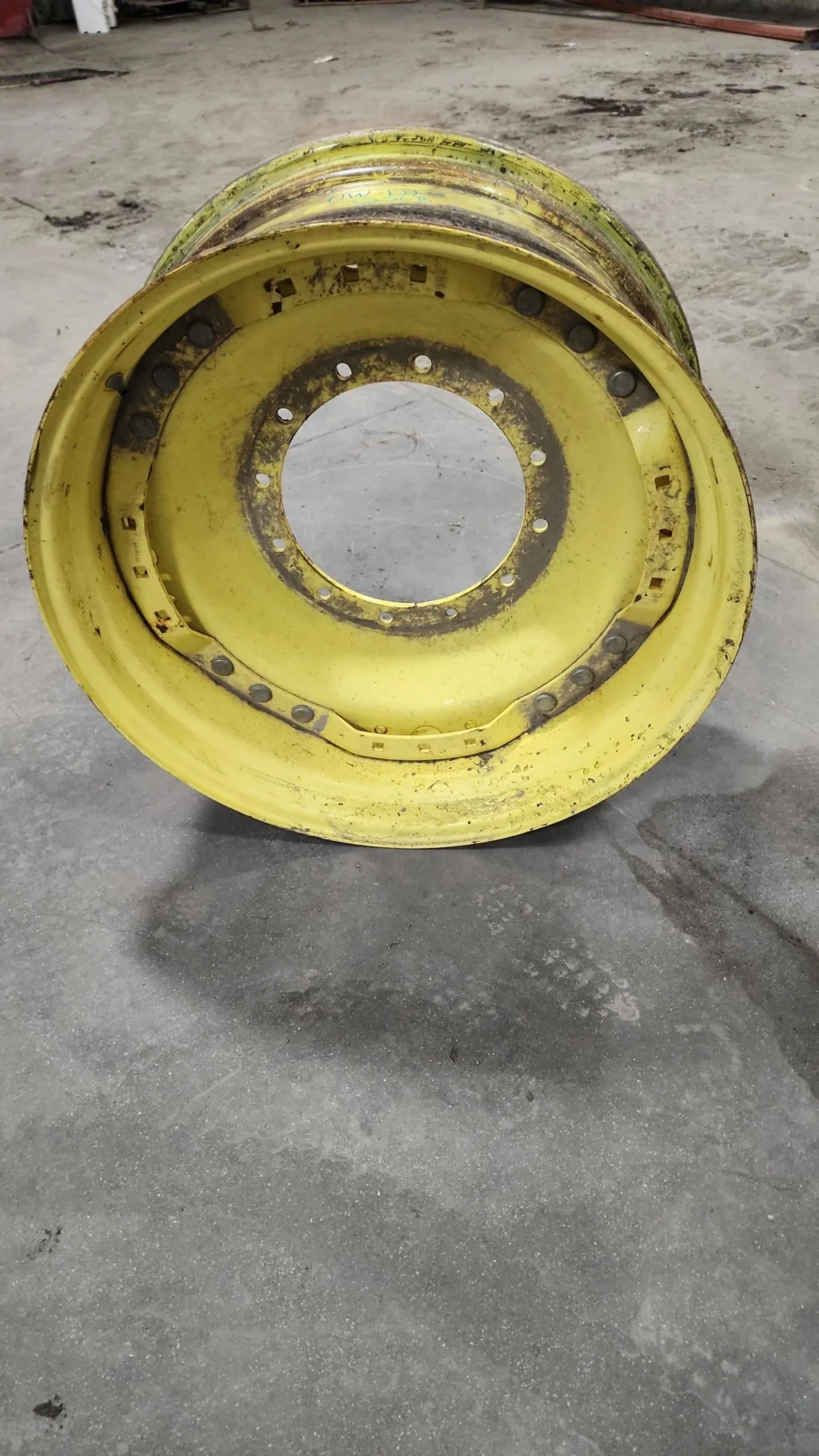 Used 15 x 34 12 Bolt Waffle Yellow Wheel w/ Disc