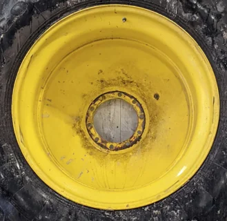 USED 18 x 42 10-13.187-11.07-14.4 INSIDE DOLLY DUAL YELLOW WHEEL