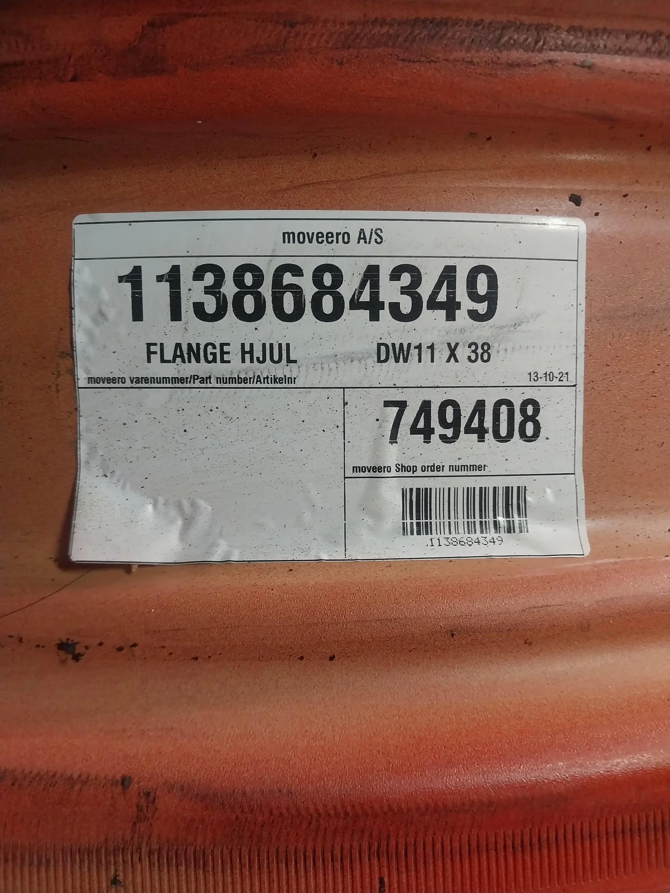 Used 11 x 38 12-16.732-14.62 Stub Disc w/ Disc Fendt Red Wheel image 6