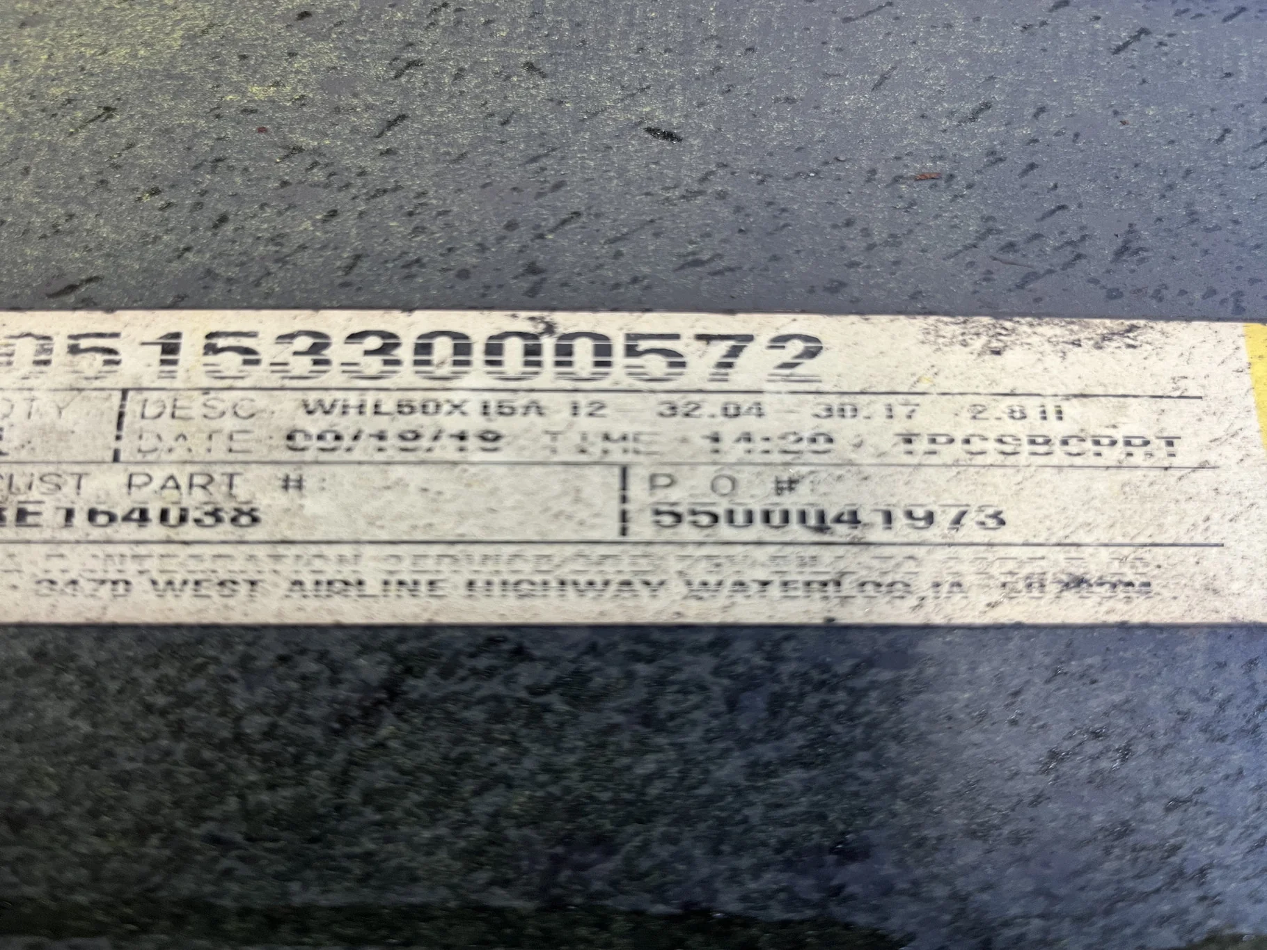 Used 15 X 50 12-32.047-30.079 -2.81IN Yellow Wheel image 3