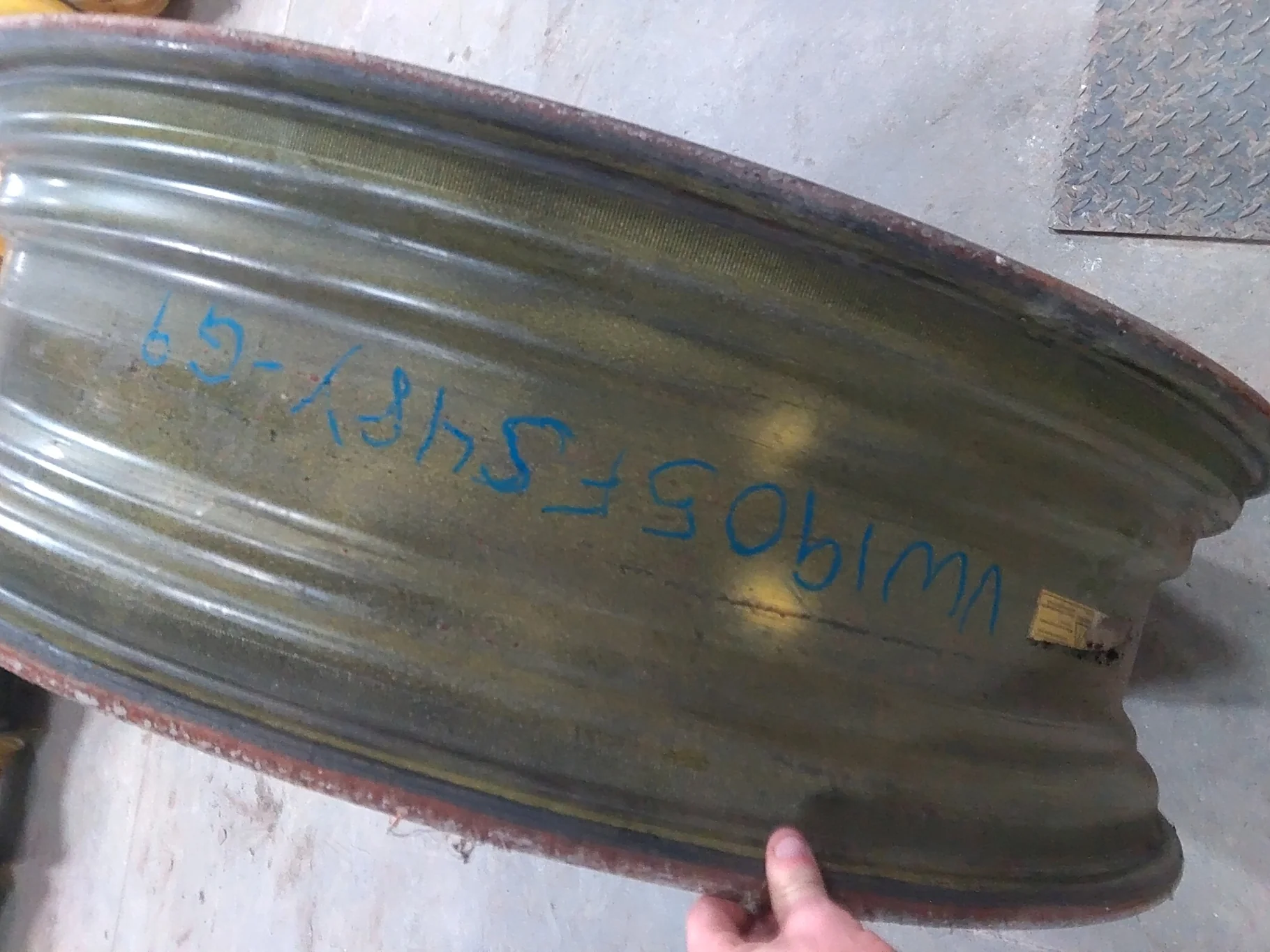 Used 12 x 50 12-32.047-30.078 Yellow Wheel image 4