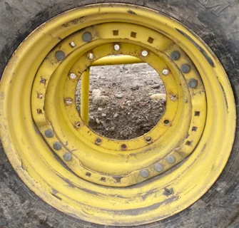 Used 15 x 30 24-16.732-14.640 3 BOLT WAFFLE  Yellow Wheel