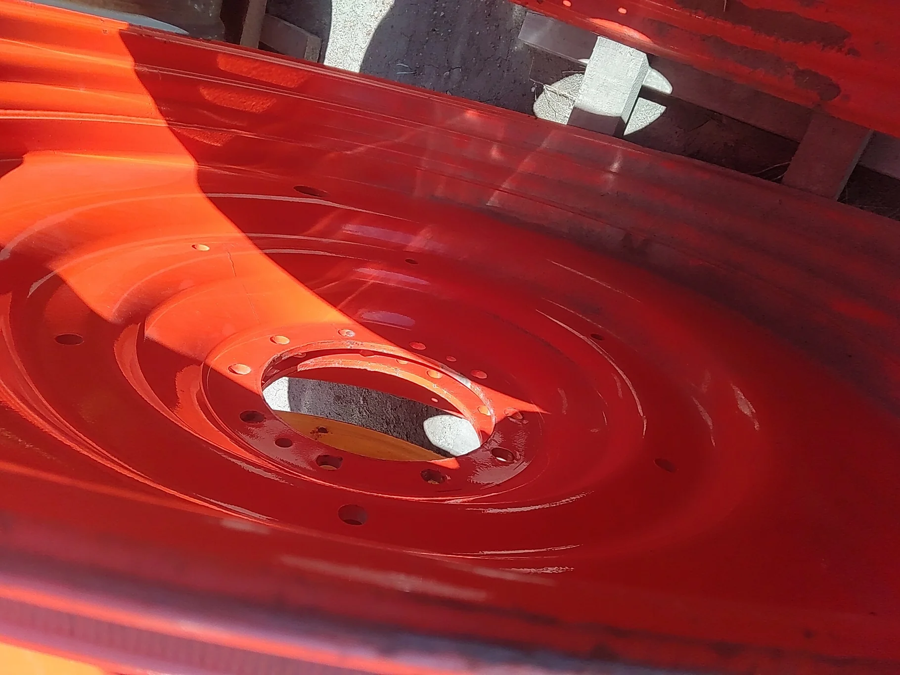 Used 15 x 50 Formed Plate 10-13.187-11.080 (6.50) OUTSET .50" Wheel w/ Disc Kubota Orange image 3