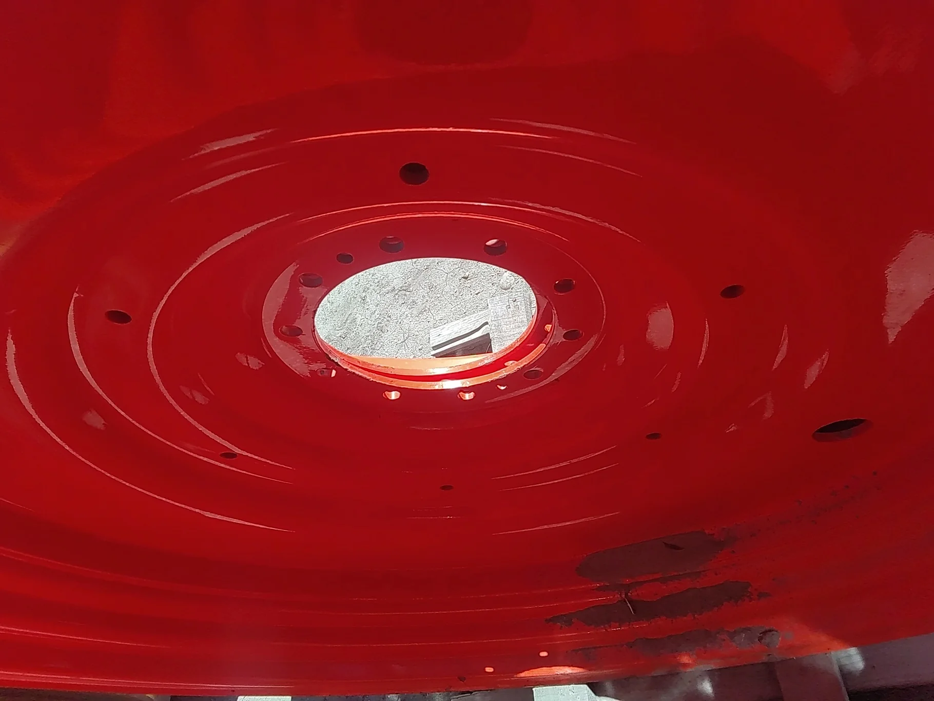 Used 15 x 50 Formed Plate 10-13.187-11.080 (6.50) OUTSET .50" Wheel w/ Disc Kubota Orange image 4