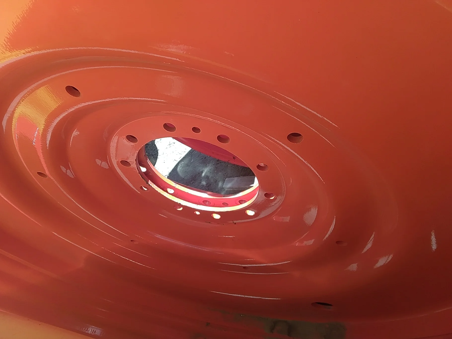 Used 15 x 50 Formed Plate 10-13.187-11.080 (6.50) OUTSET .50" Wheel w/ Disc Kubota Orange image 6