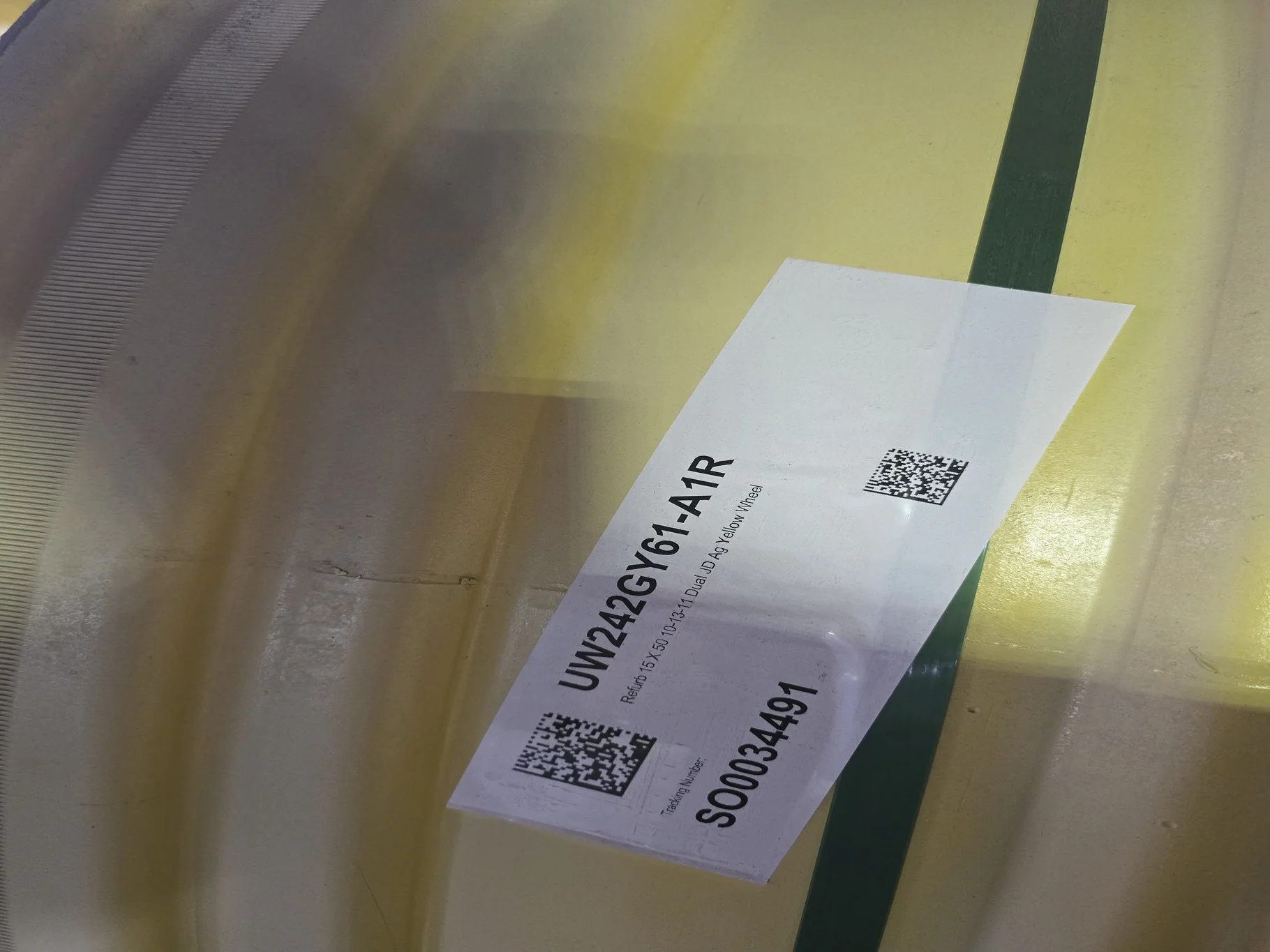 15 X 50 10-13-11 Dual JD Ag Yellow Wheel Reconditioned image 3