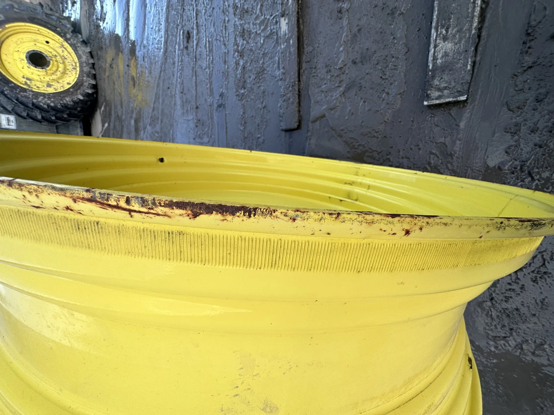 Used 15 X 50 JD yellow 10 Bolt Dual Wheel 10-13-11 ( Rust Spots; Scratches) image 8