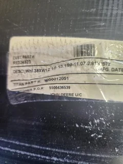 Used 12 X 38 3 Bolt Waffle JD Yellow Wheel image 2