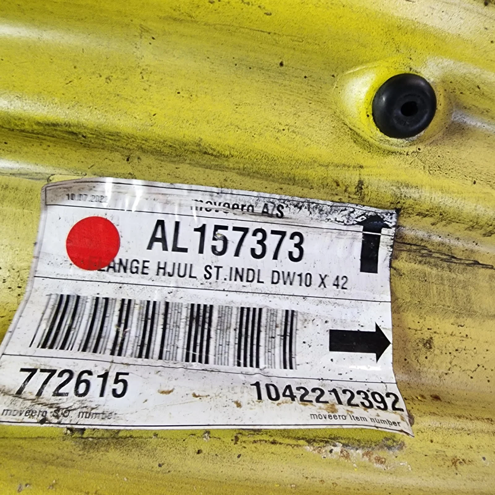 Take-Off 10 X 42 8-10.82-8.78 Yellow Wheel w/ Disc image 3