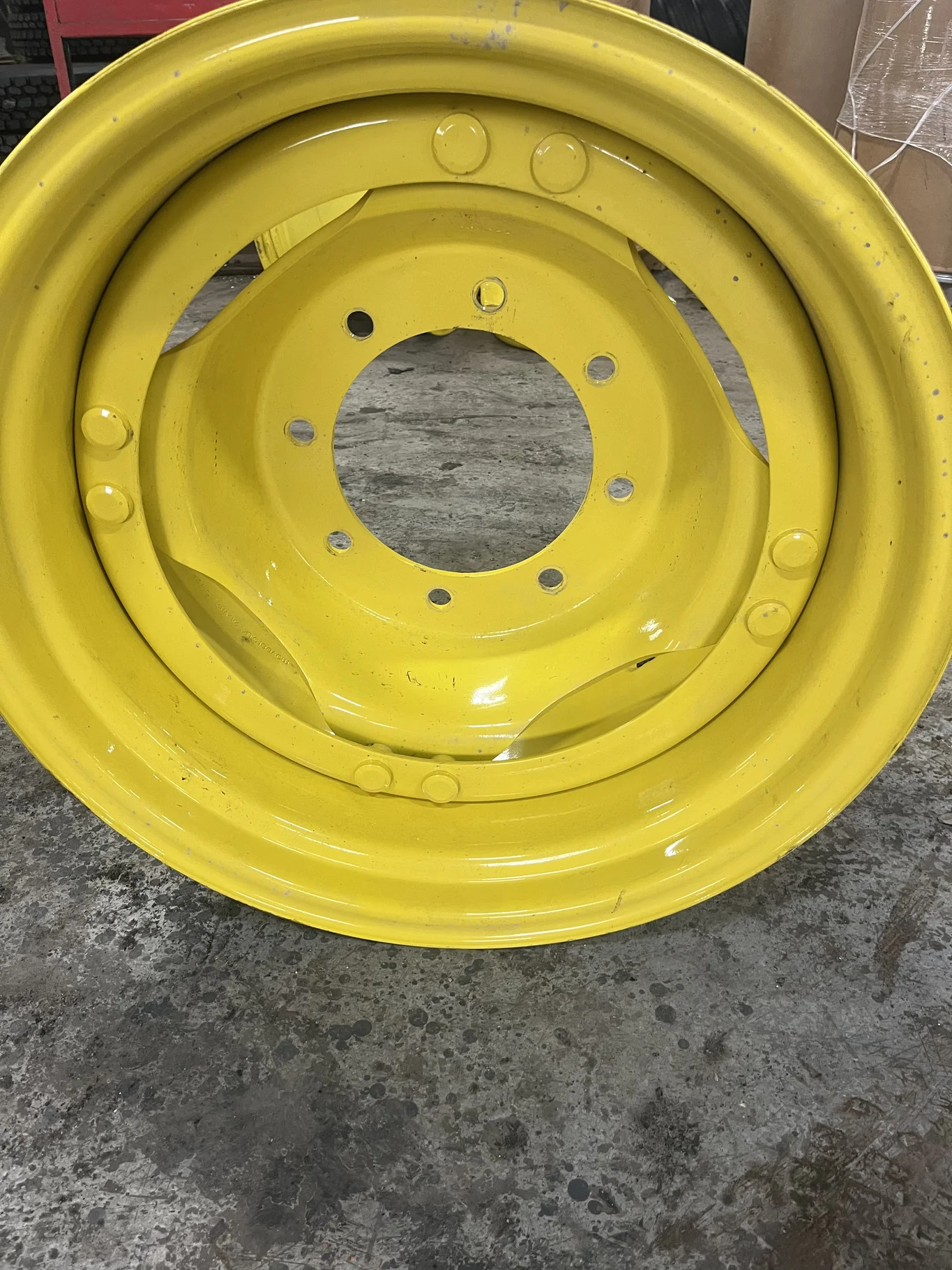Used 12 X 24 8-10.82-8.78 4/2 Rail Yellow Wheel w/ Disc image 2