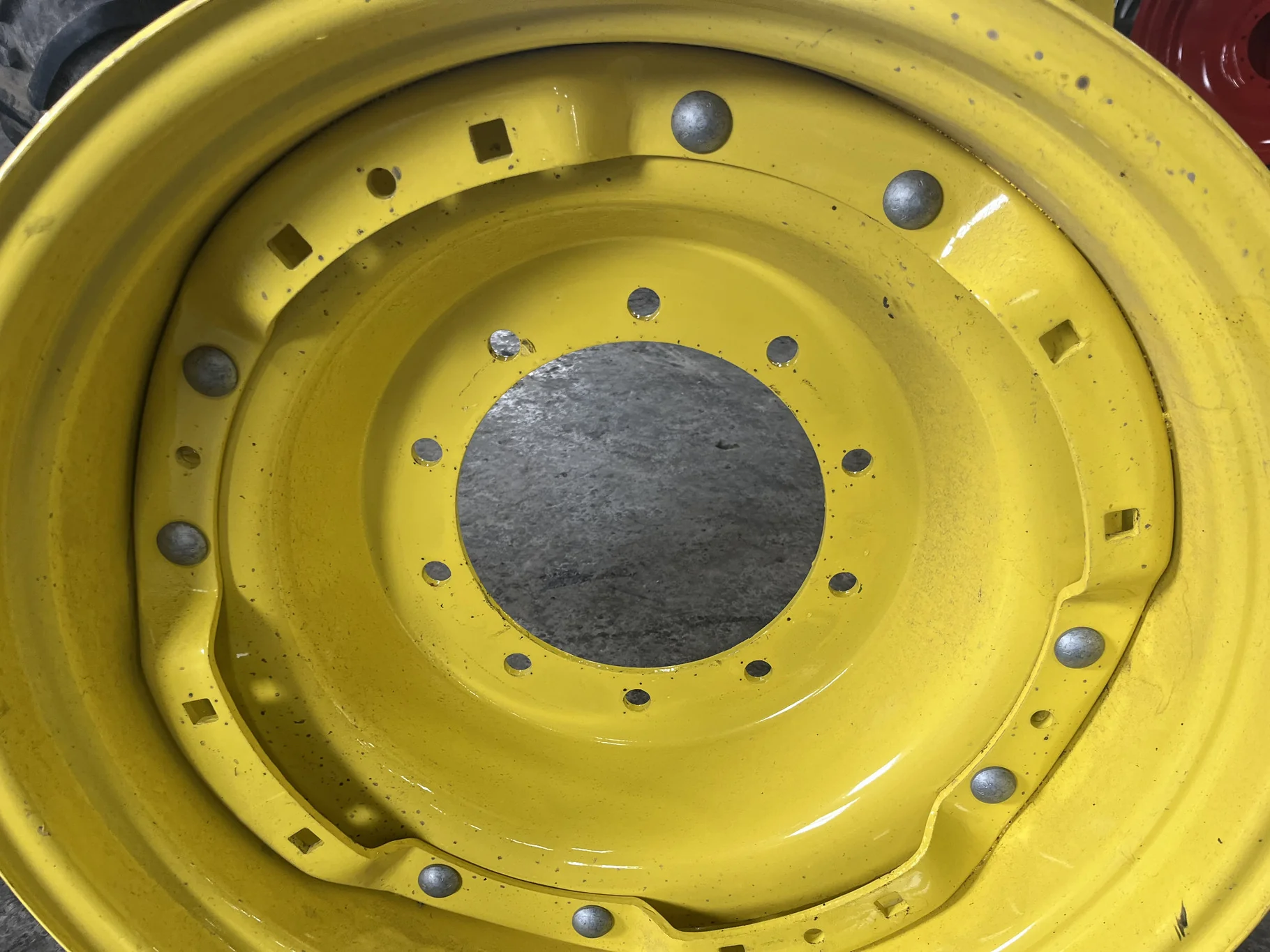 Take-Off 15 X 28 10-13.19-11.07 Waffle 2 Bolt Yellow Wheel w/ Disc image 2