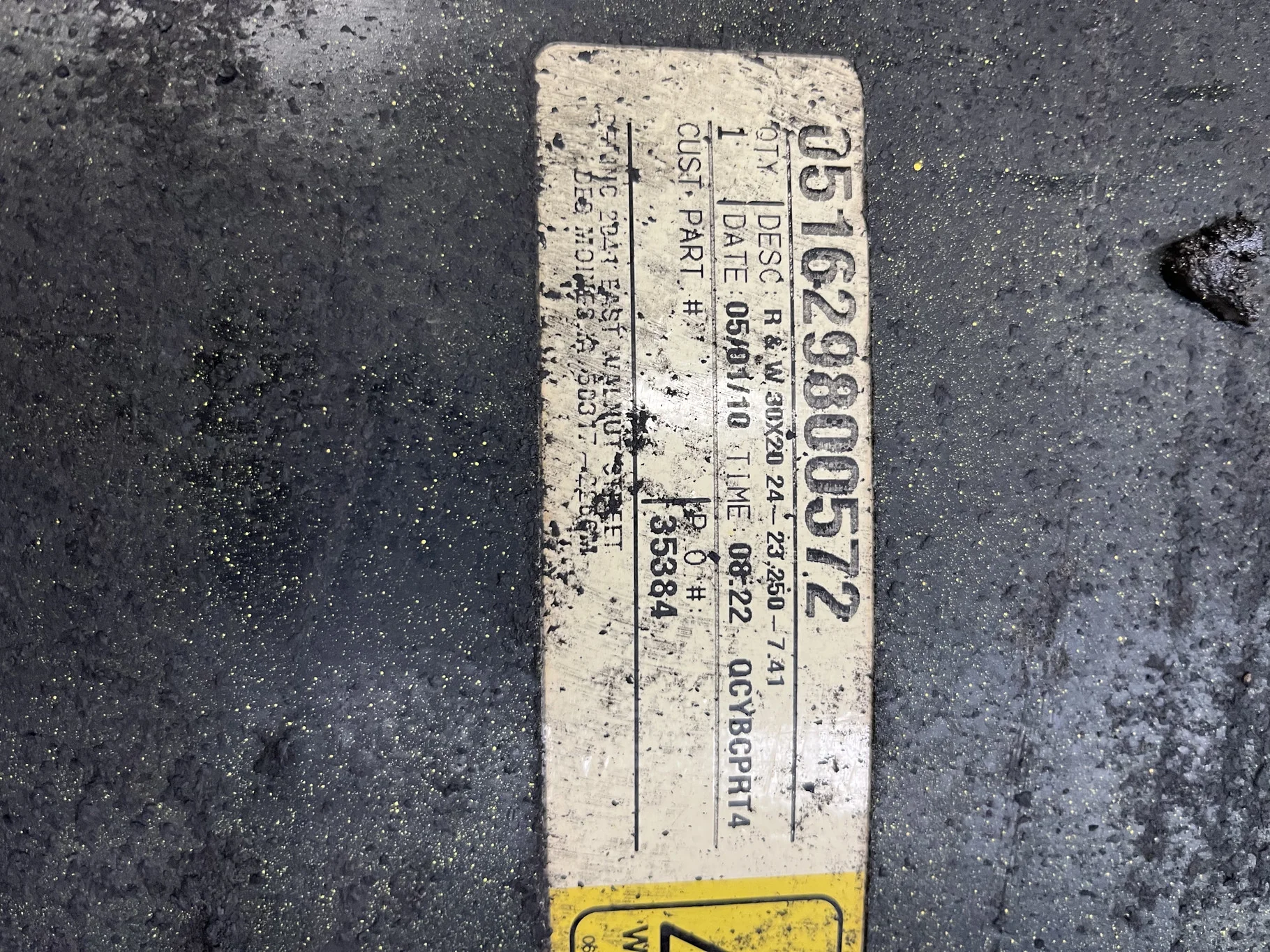 Used 20 X 30 10-13.19-11.07 Waffle 3 Bolt JD Yellow Wheel w/ Disc image 3