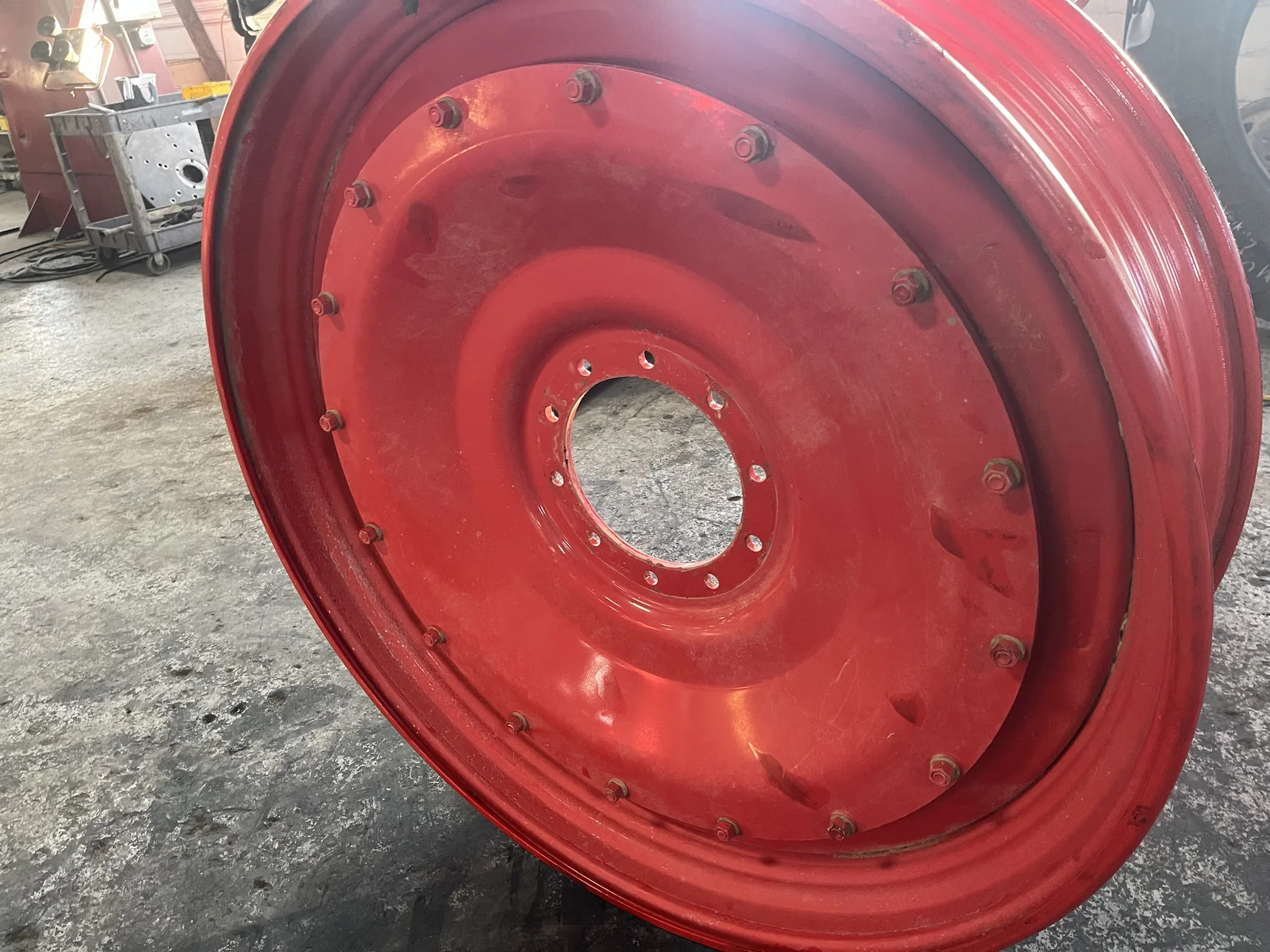 Used 15 X 50 10-13.19.11.07 Rim & Rail Fendt Red Wheel w/ Disc
