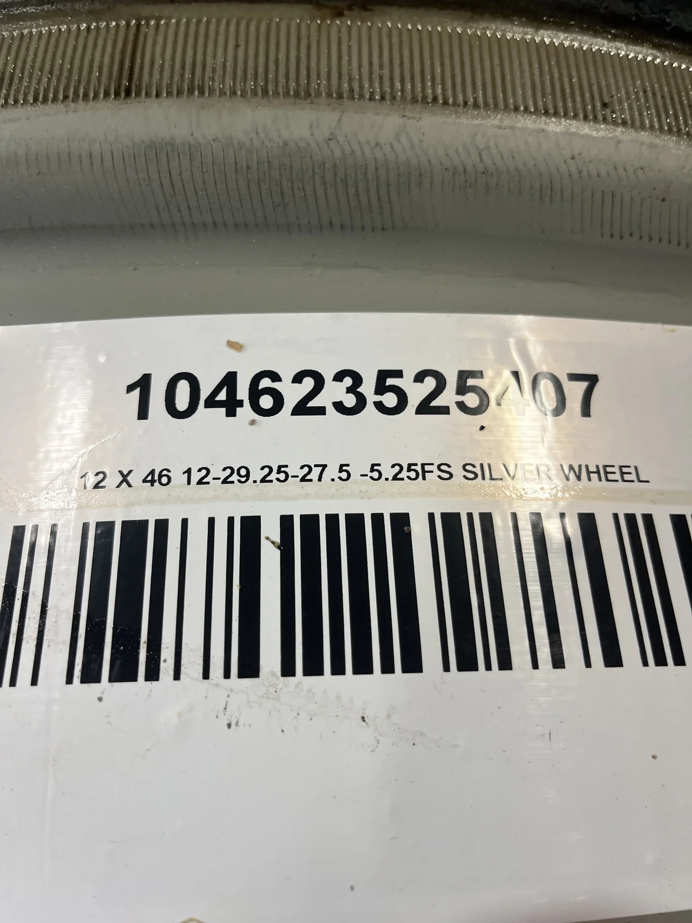 Used 13 X 30 8-12.992-11.446 Waffle 3 Bolt Silver Wheel w/ Disc