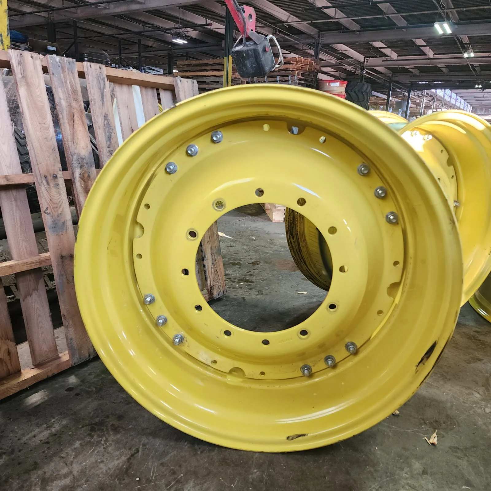 Take-Off 15 X 34 12-16.732-14.62 Waffle 3 Bolt Yellow Wheel w/ Disc image 3