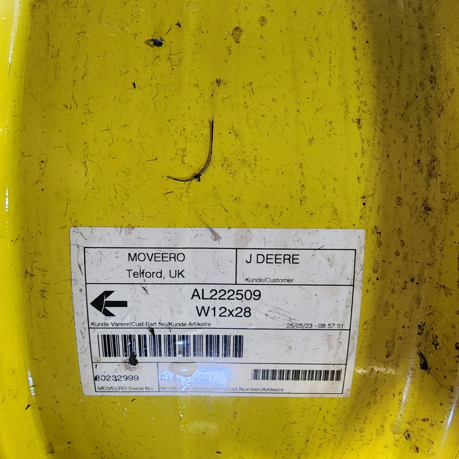 Take-Off 12 X 28 10-13.19-11.07 4/2 Rail Yellow Wheel w/ Disc image 3