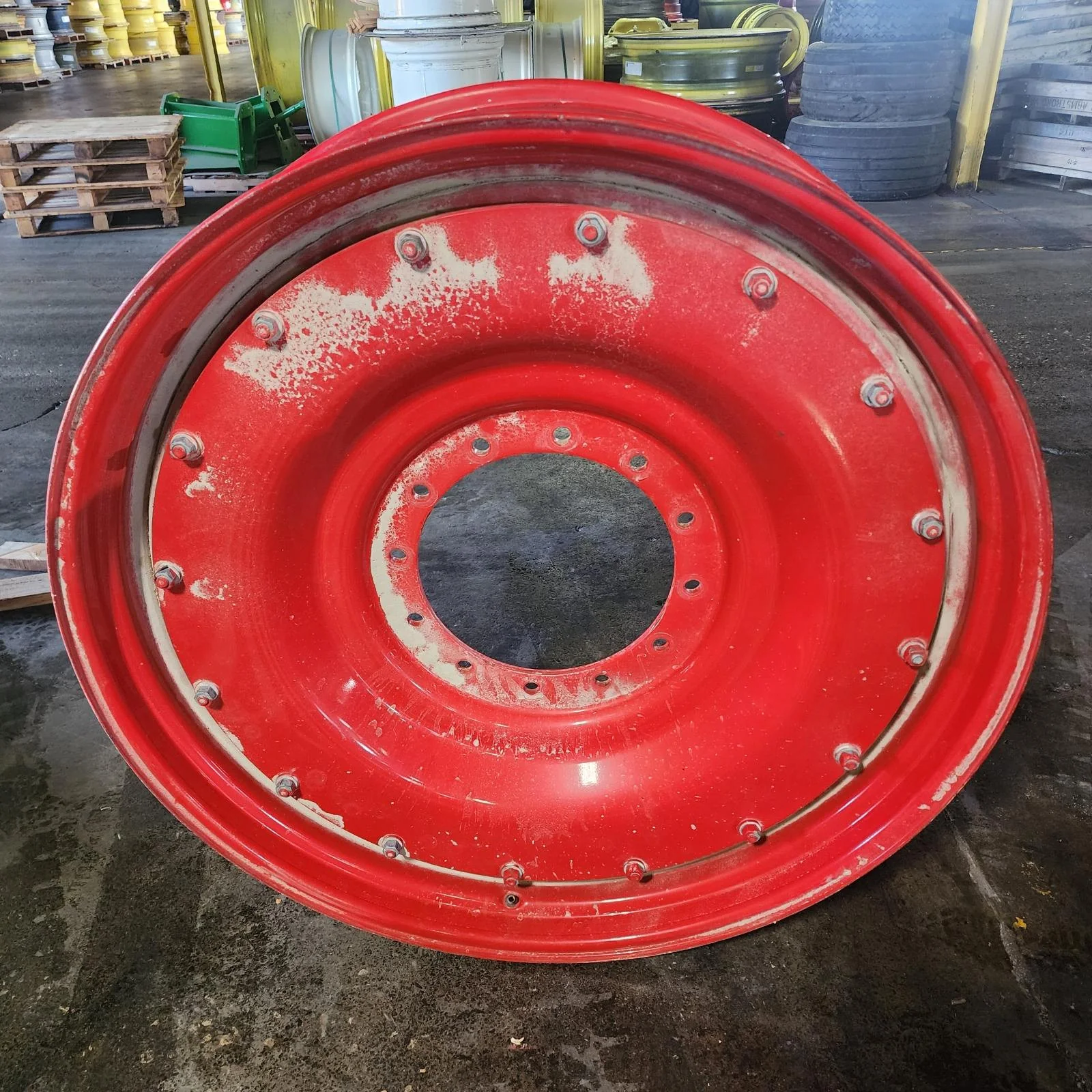 Take-Off 12 X 46 12-16.732-14.640 4"BS Rim & Rail Fendt Red Wheel w/ Disc image 2
