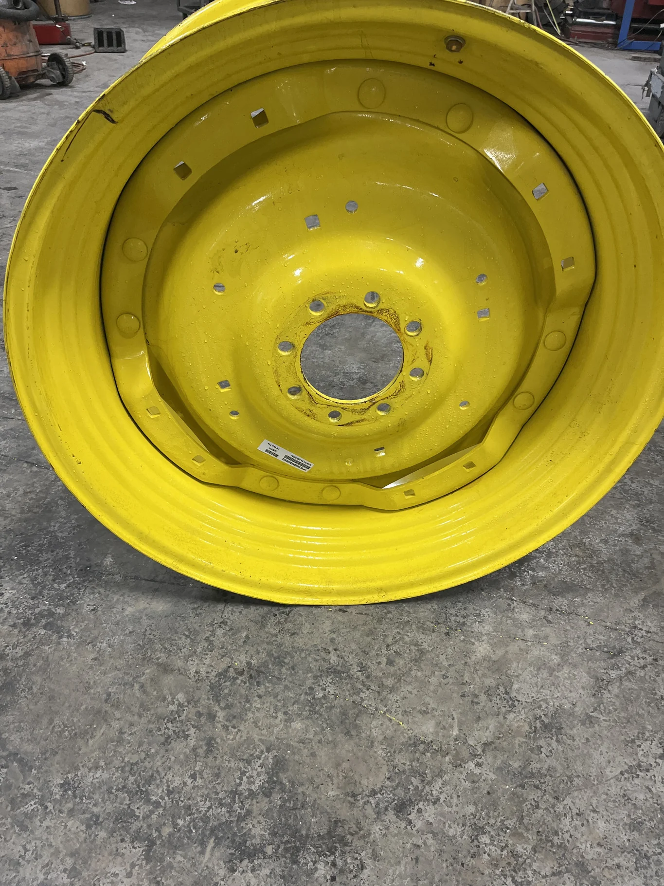 Take-Off 15 X 34 8-8-6 4"OFF 2 Bolt Waffle Yellow Wheel w/Disc image 2