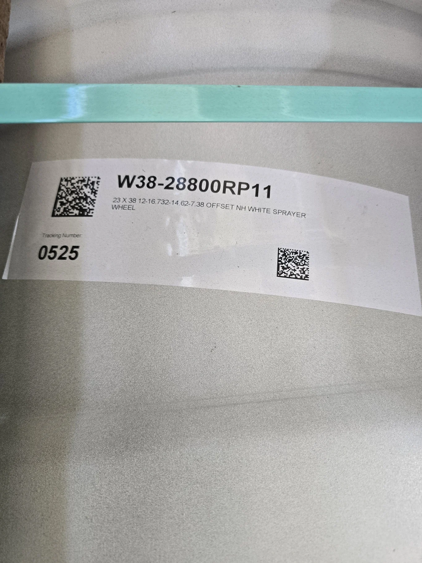 23 X 38 12-16.732-14.62-7.38 OFFSET NH WHITE SPRAYER WHEEL image 3