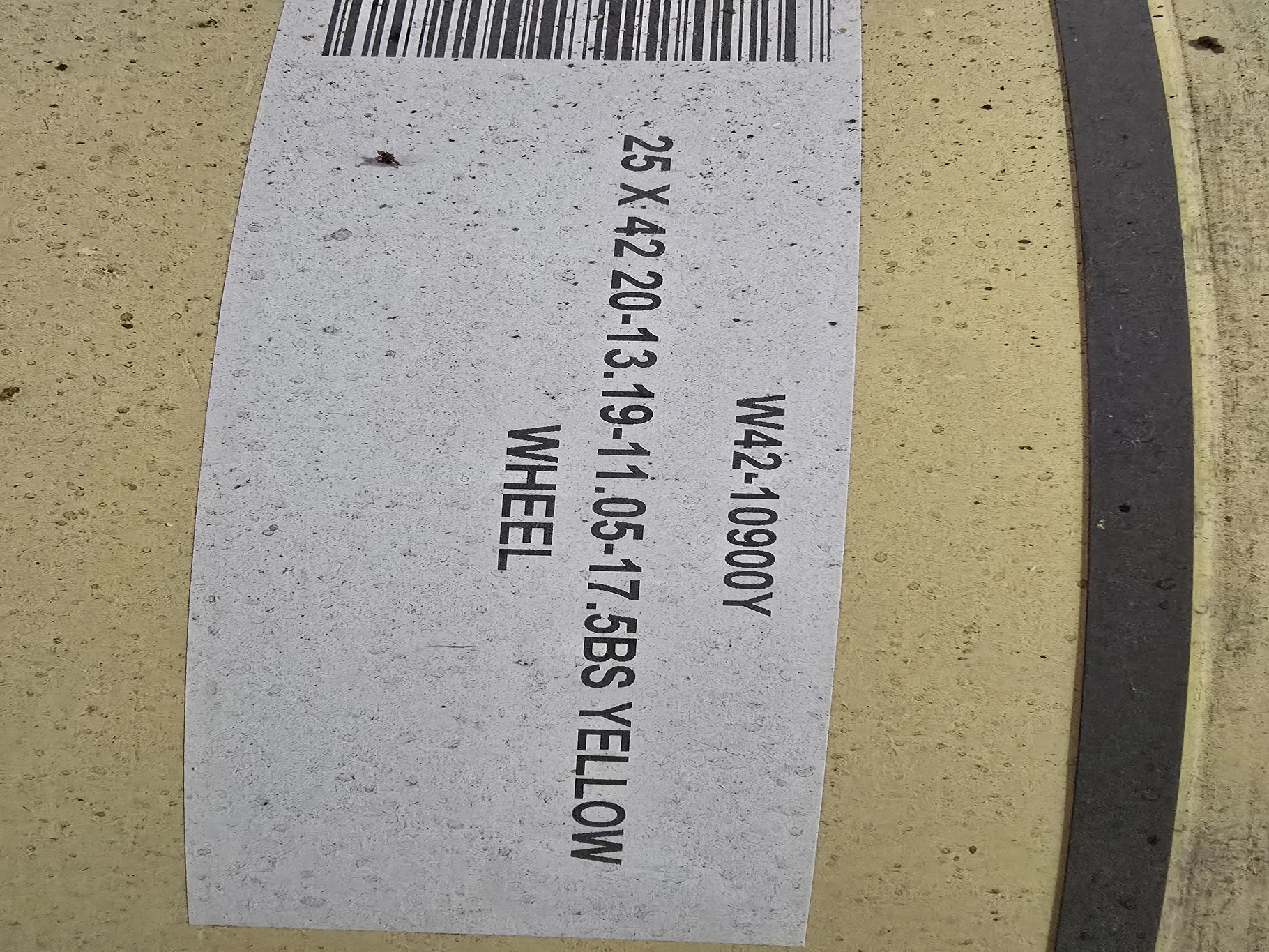 25 X 42 20-13.19-11.05-17.5BS YELLOW DOLLY DUAL WHEEL RECONDITIONED image 3