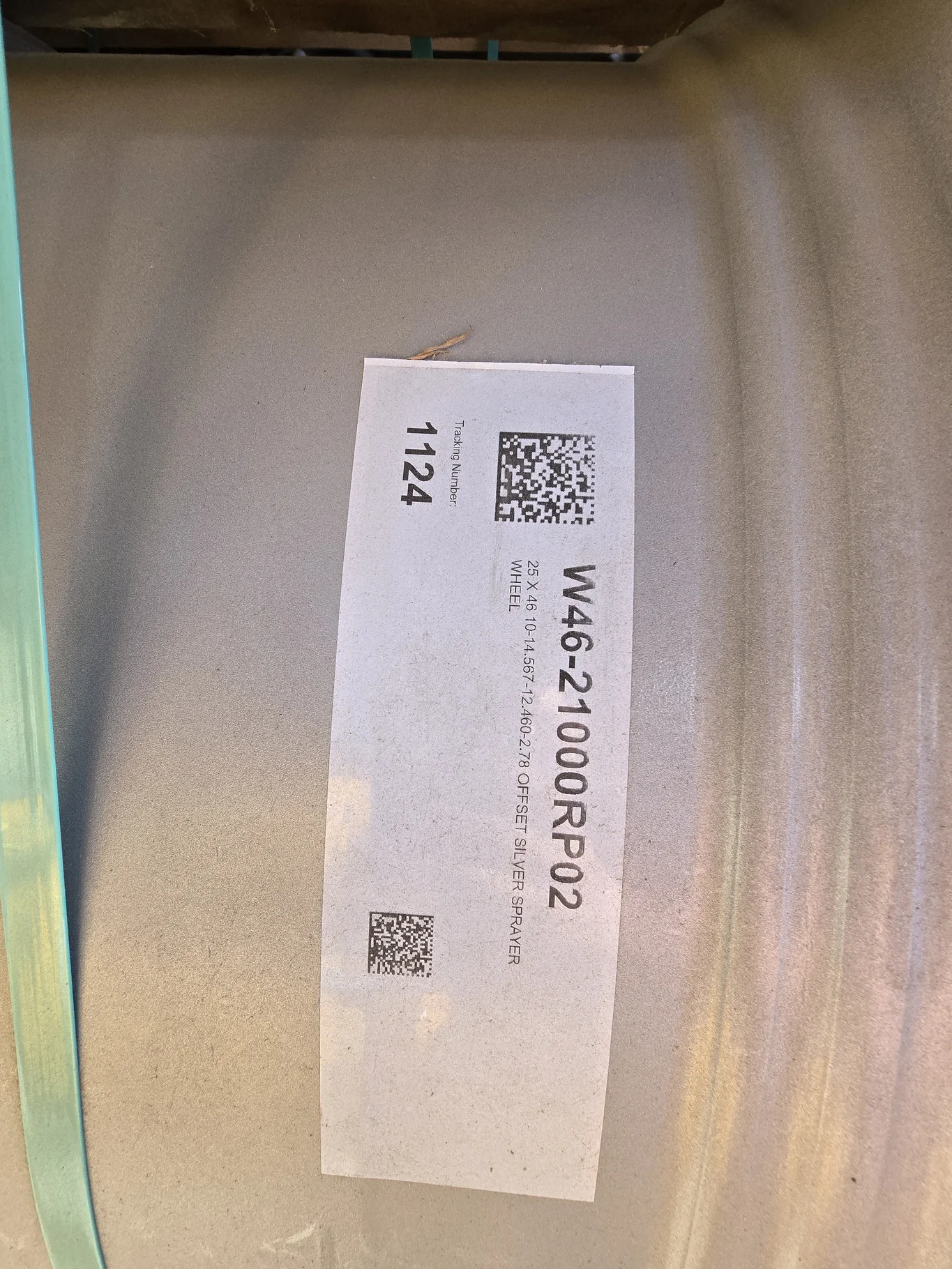 25 X 46 10-14.567-12.460-2.78 OFFSET SILVER SPRAYER WHEEL image 3