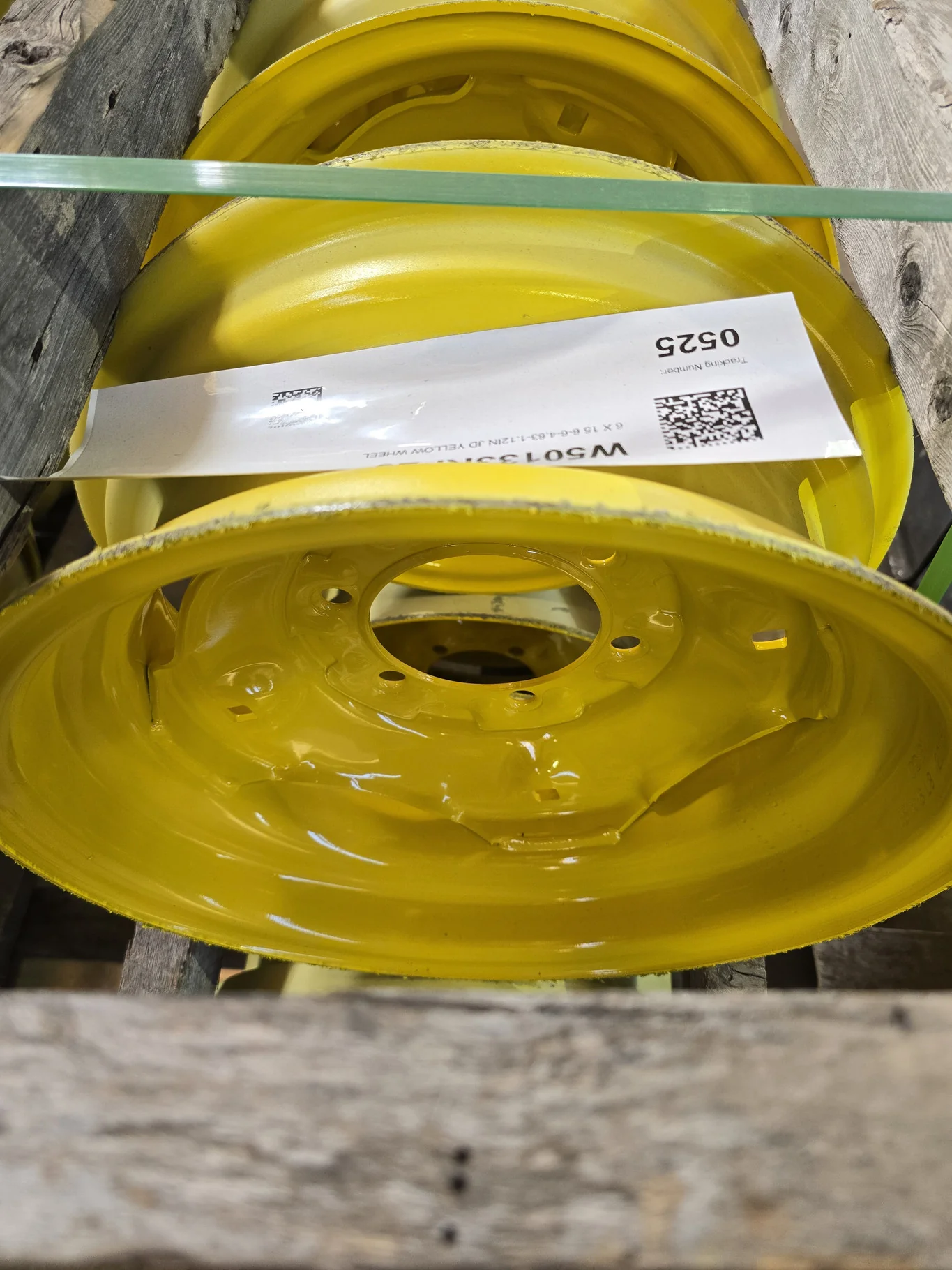 6 X 15 6-6-4.63-1.12IN JD YELLOW WHEEL image 2